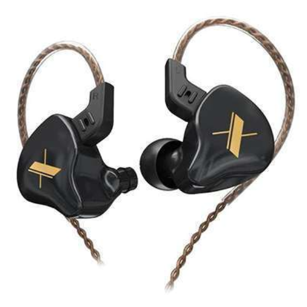 KZ EDX In-Ear Monitors Black Without Microphone
