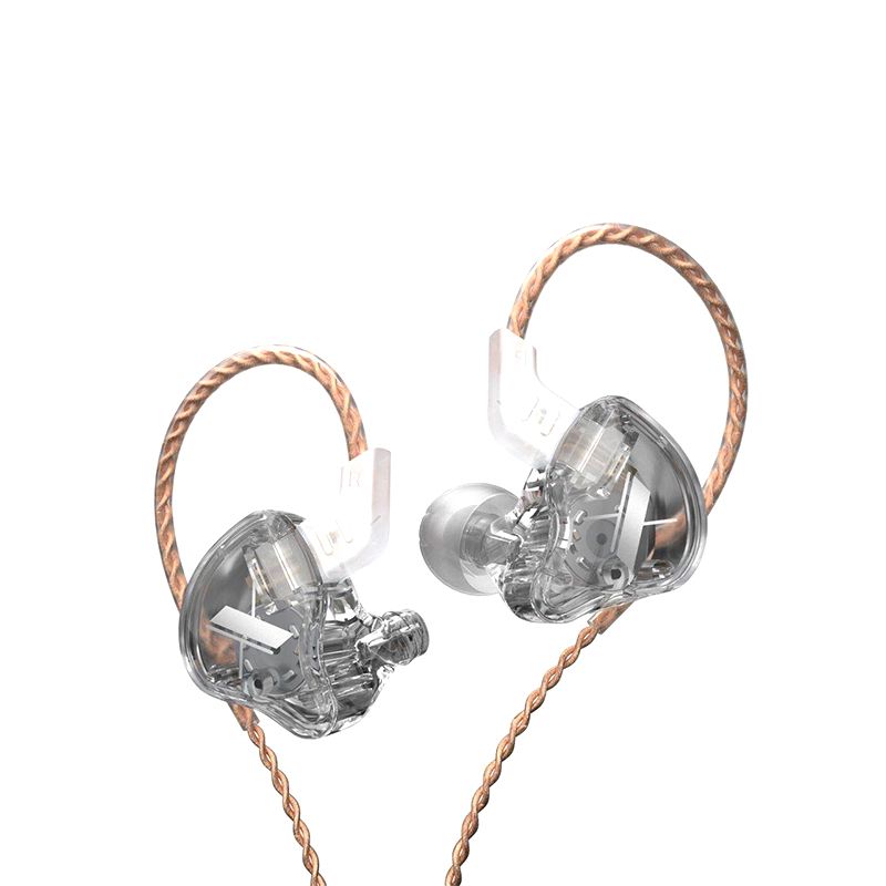 KZ EDX In-Ear Monitors Transparent Gray Without Microphone