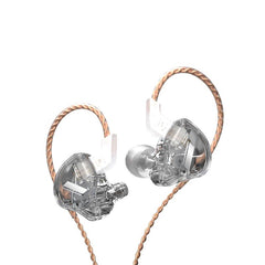 KZ EDX In-Ear Monitors Transparent Gray Without Microphone