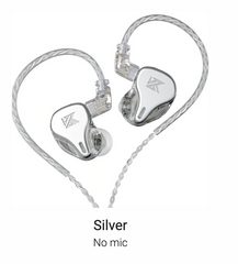 KZ DQ6 In-Ear Monitors Silver